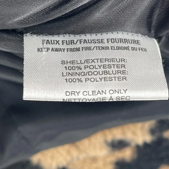 APPARIS anthropologie Animal Print Leopard cheetah Faux Fleece Teddy Jacket xs - Picture 8 of 13